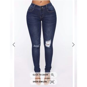 Distressed Size 14 Plus Fashion Nova Jeans